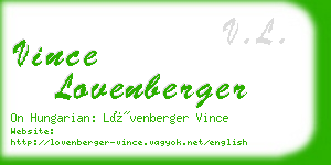 vince lovenberger business card